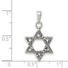 Sterling Silver Multi-textured Antiqued Star of Da | Jewelry | Judaica