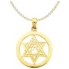 14k Yellow Gold Zion Star of David Circle Pendant | Jewelry | Judaica