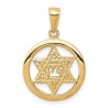 14k Yellow Gold Zion Star of David Circle Pendant | Jewelry | Judaica