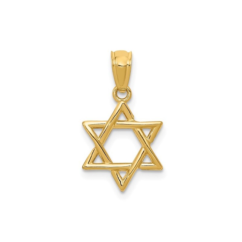 14k Polished Yellow Gold Star of David Pendant | Jewelry | Judaica