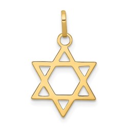 14k Matte Yellow Gold Star Of David Pendant | Jewelry | Judaica