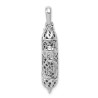 14k White Gold Ornate Mezuzah Pendant | Jewelry | Judaica