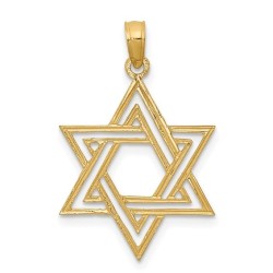 The 14k Yellow Gold Cut-Out Star of David Pendant | Jewelry | Judaica