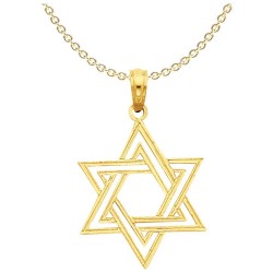 The 14k Yellow Gold Cut-Out Star of David Pendant | Jewelry | Judaica