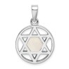 Sterling Silver Rhodium-Plated Mother of Pearl Sta | Jewelry | Judaica