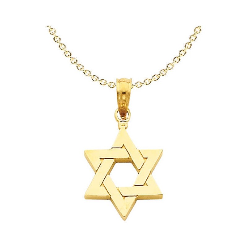 14k Yellow Gold Classic Star of David Pendant | Jewelry | Judaica