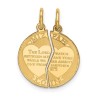 2-Piece 14K Yellow Gold Mizpah Coin Pendant | Jewelry | Judaica