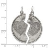 2-Piece Reversible Sterling Silver Antiqued Mizpah | Jewelry | Judaica