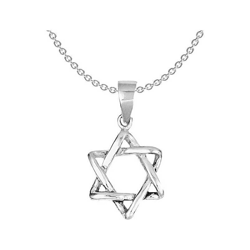 Sterling Silver 3-D Star of David Pendant | Jewelry | Judaica