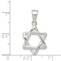 Sterling Silver 3-D Star of David Pendant | Jewelry | Judaica