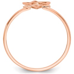 14k Rose Gold Polished Star of David Ring - Size 7 | Jewelry | Judaica