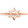 14k Rose Gold Polished Star of David Ring - Size 7 | Jewelry | Judaica