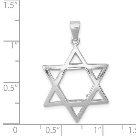 Sterling Silver Curved Star of David Pendant | Jewelry | Judaica
