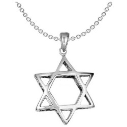 Sterling Silver Curved Star of David Pendant | Jewelry | Judaica