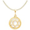 10k Polished Yellow Gold Star of David Circle Pend | Jewelry | Judaica