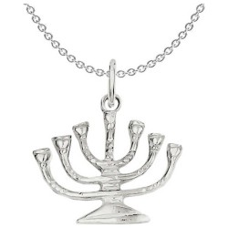 Sterling SIlver Temple Menorah Pendant | Jewelry | Judaica