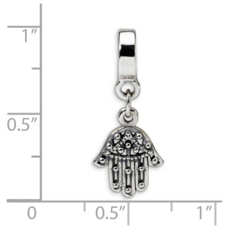 Sterling Silver Hamsa Dangle Bead | Jewelry | Judaica