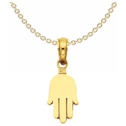 Small 14K Solid Yellow Gold Contemporary Hamsa Pen | Jewelry | Judaica