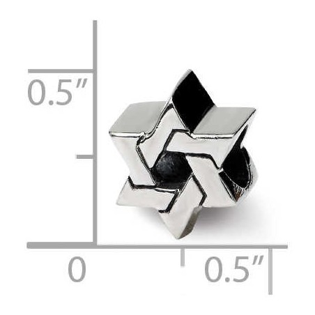 Sterling Silver Woven Star of David Bead | Jewelry | Judaica