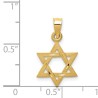 14k Satin Yellow Gold Textured Star Of David Penda | Jewelry | Judaica