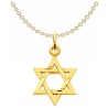 14k Satin Yellow Gold Textured Star Of David Penda | Jewelry | Judaica