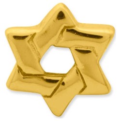 Sterling Silver Gold-Plated Star of David Bead | Jewelry | Judaica