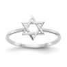14k White Gold Polished Star of David Ring - Size  | Jewelry | Judaica