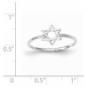 14k White Gold Polished Star of David Ring - Size  | Jewelry | Judaica