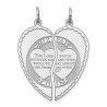 2-Piece Sterling Silver Heart Mizpah Pendant | Jewelry | Judaica