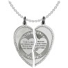 2-Piece Sterling Silver Heart Mizpah Pendant | Jewelry | Judaica