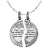 2-Piece Sterling Silver Mizpah Coin Pendant | Jewelry | Judaica
