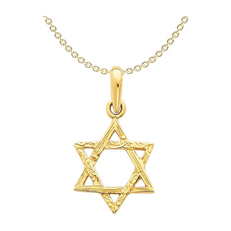 14k Yellow Gold Woven Star of David Pendant | Jewelry | Judaica