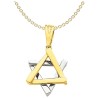 14k Two-Tone Gold Polished Star of David Pendant | Jewelry | Judaica