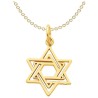 14k Yellow Gold Open-Back Star of David Pendant | Jewelry | Judaica