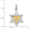 Contemporary Two-Tone 14k Gold Chai Star of David  | Jewelry | Judaica