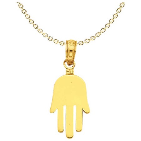 Large 14K Yellow Gold Hamsa Pendant | Jewelry | Judaica