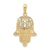 14k Yellow Gold Filgree Hamsa Pendant | Jewelry | Judaica
