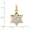 14k Two-Tone Gold Shin Star of David Pendant | Jewelry | Judaica
