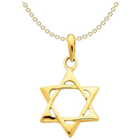 14k Yellow Gold High-Polish Classic Star of David  | Jewelry | Judaica