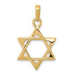 14k Yellow Gold High-Polish Classic Star of David  | Jewelry | Judaica