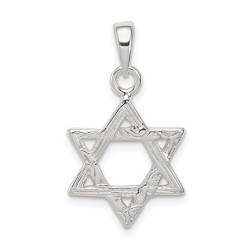 Sterling Silver Textured Star of David Pendant | Jewelry | Judaica