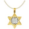 14k Two-Tone Gold Embellished Star of David Pendan | Jewelry | Judaica