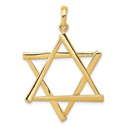 Extra-Large 14k Yellow Gold Star of David Pendant | Jewelry | Judaica