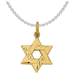 Sterling Silver Gold-Tone Star of David Pendant | Jewelry | Judaica