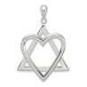 Sterling Silver Heart Star of David Pendant | Jewelry | Judaica