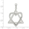 Sterling Silver Heart Star of David Pendant | Jewelry | Judaica