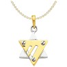 14k Two-Tone Gold Modern Chai Star of David Chai P | Jewelry | Judaica
