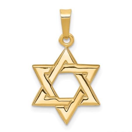 14k Yellow Gold Die-Struck Star of David Pendant | Jewelry | Judaica