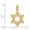 14k Yellow Gold Polished Diamond-Cut Star of David | Jewelry | Judaica