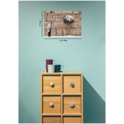 "Kotel Shrouded in Snow" Hand Signed, Size Small | Art | Judaica